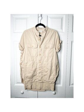Equipment Acaena Short Sleeve Button Front Layered Dress Women's Size X-Small XS